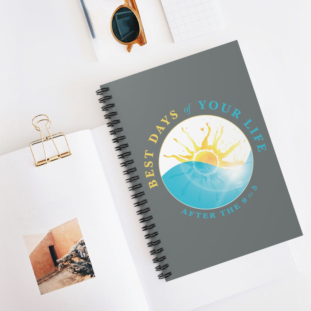 Dark Gray Spiral Notebook - Ruled Line