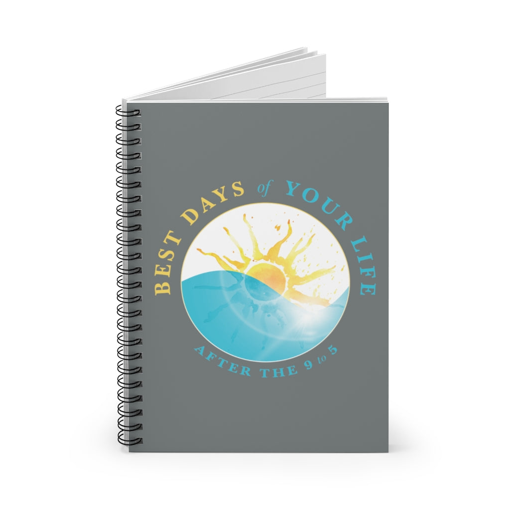 Dark Gray Spiral Notebook - Ruled Line