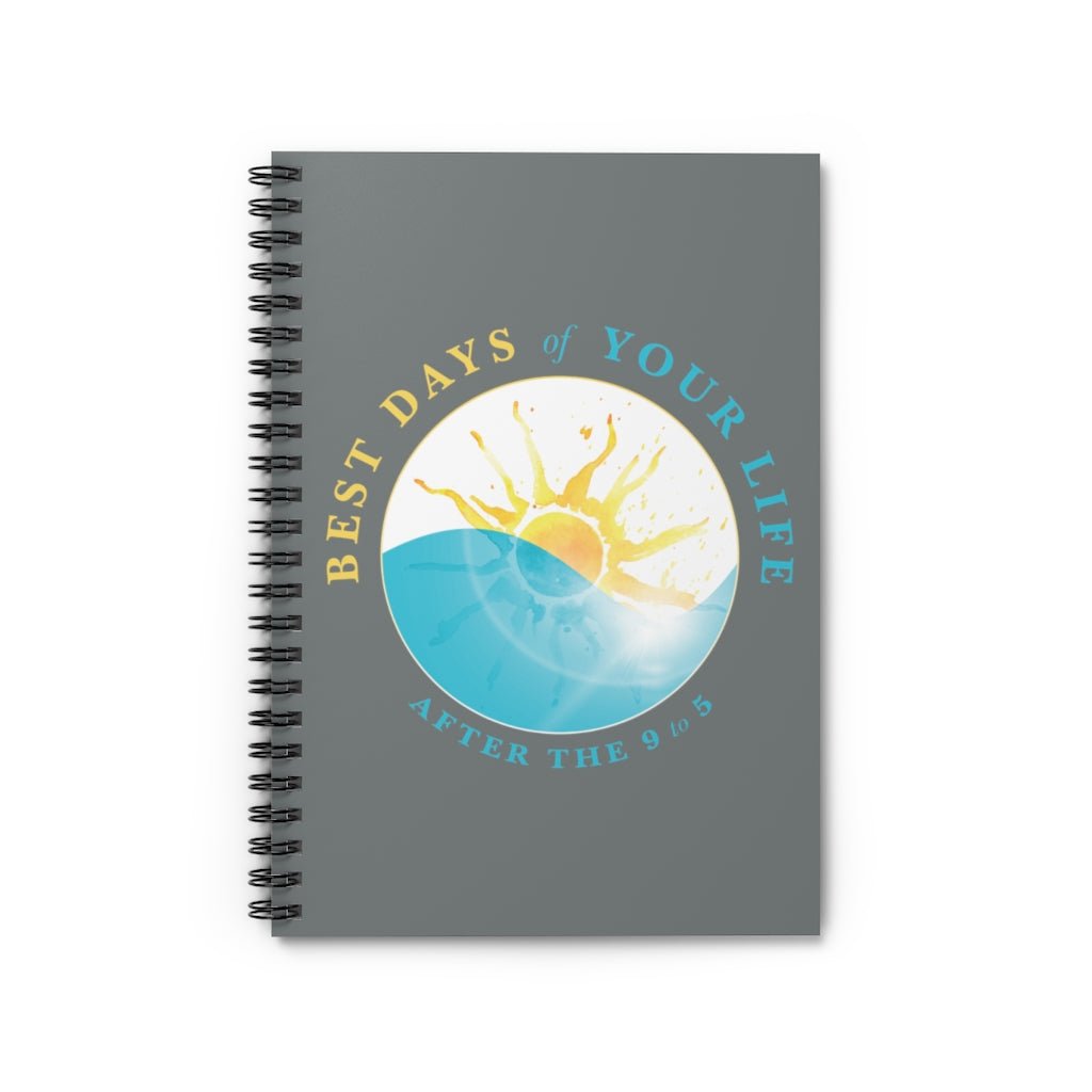 Dark Gray Spiral Notebook - Ruled Line