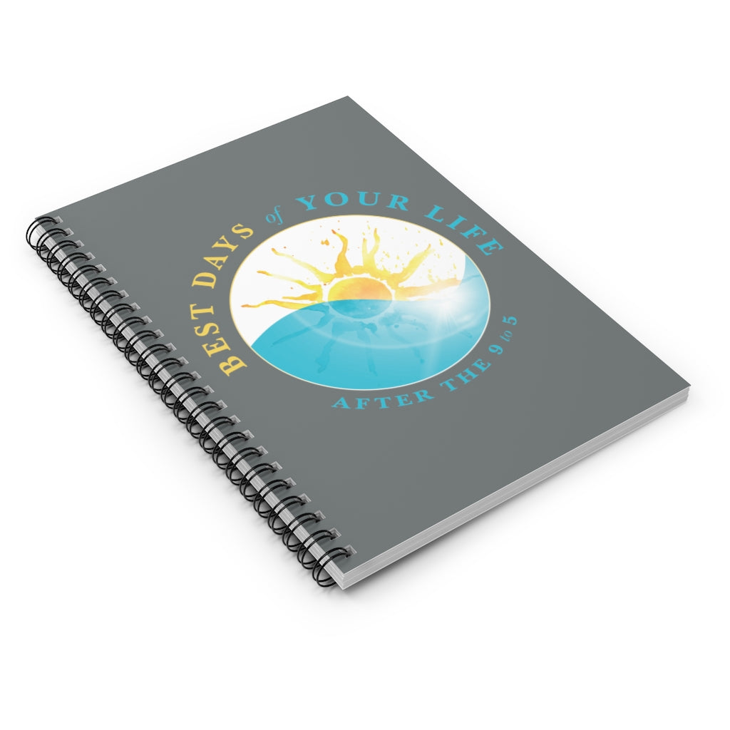 Dark Gray Spiral Notebook - Ruled Line