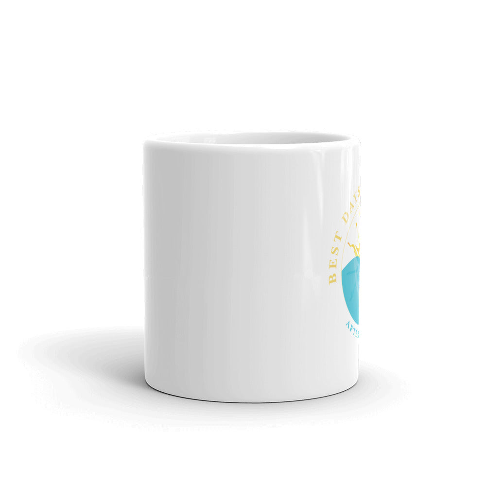 White glossy mug