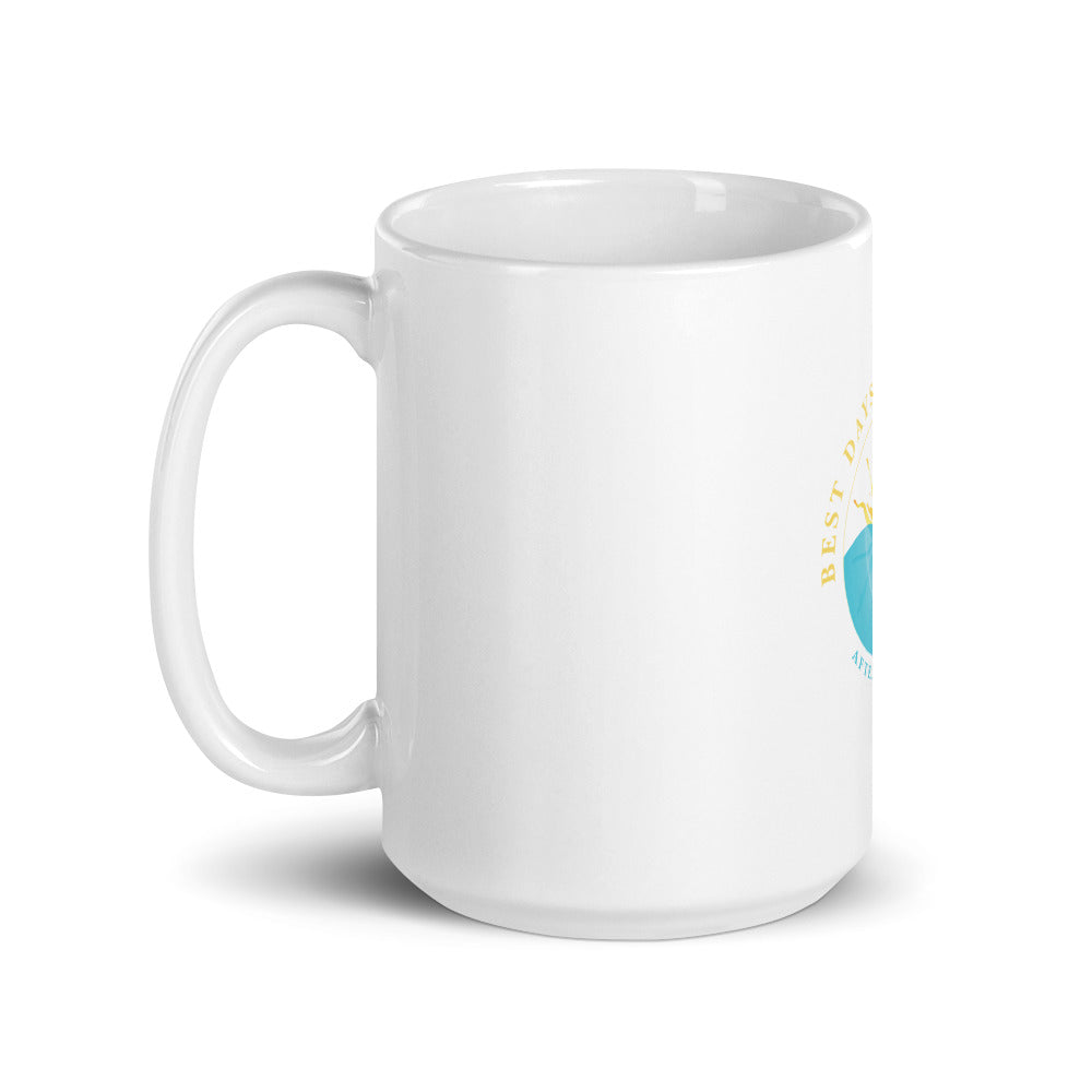 White glossy mug